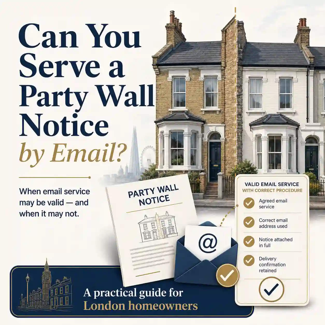 Can you serve a Party Wall Notice by email guide for London homeowners