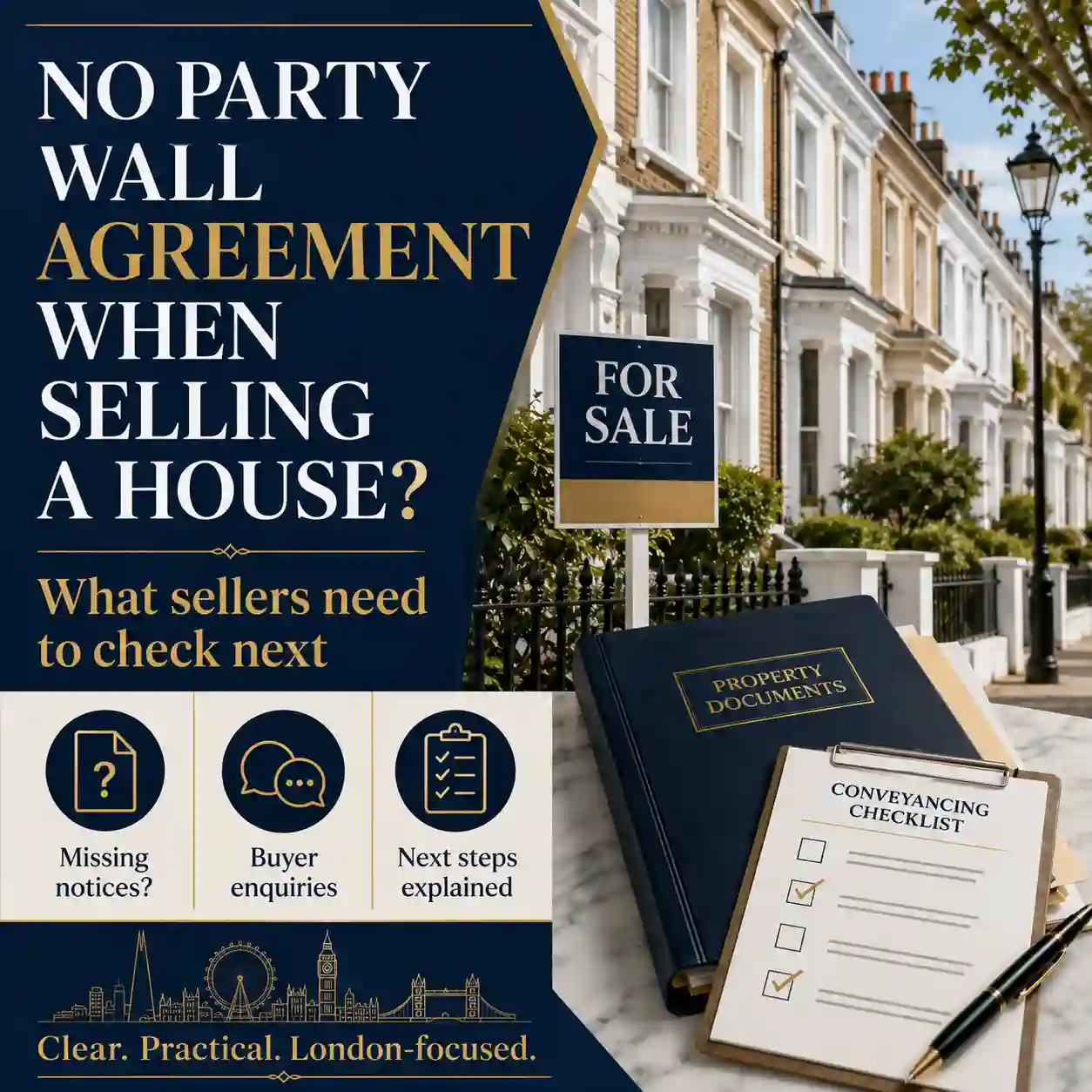 London homeowner reviewing missing Party Wall documents before selling a house