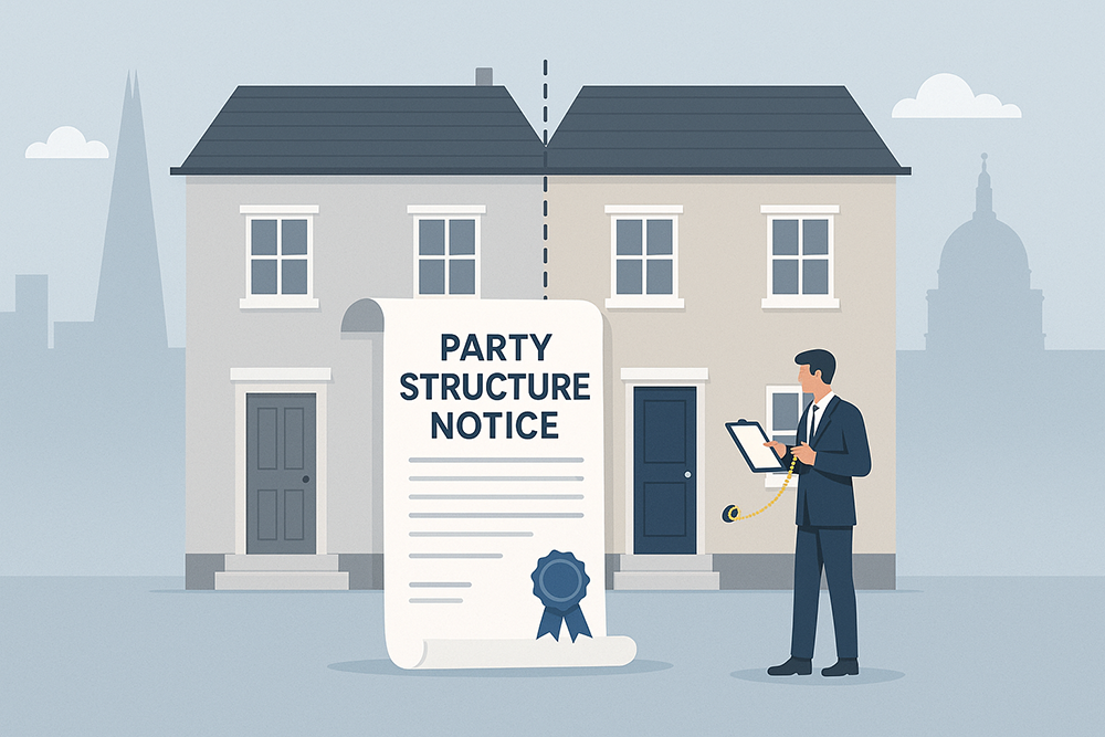 Party Structure Notice London - Chartered Party Wall Surveyor Hourican Associates.