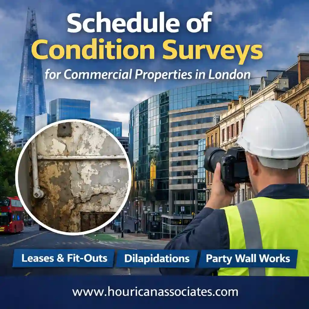 Schedule of condition survey for a commercial property in London